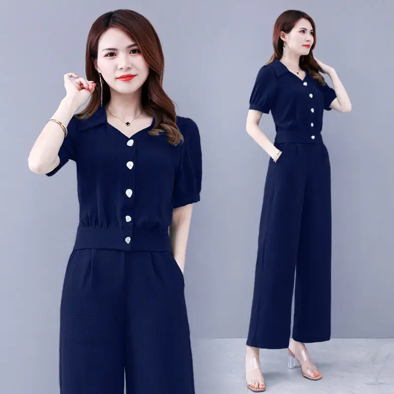 Women's Purple Button Front Two-Piece Set - Image 7