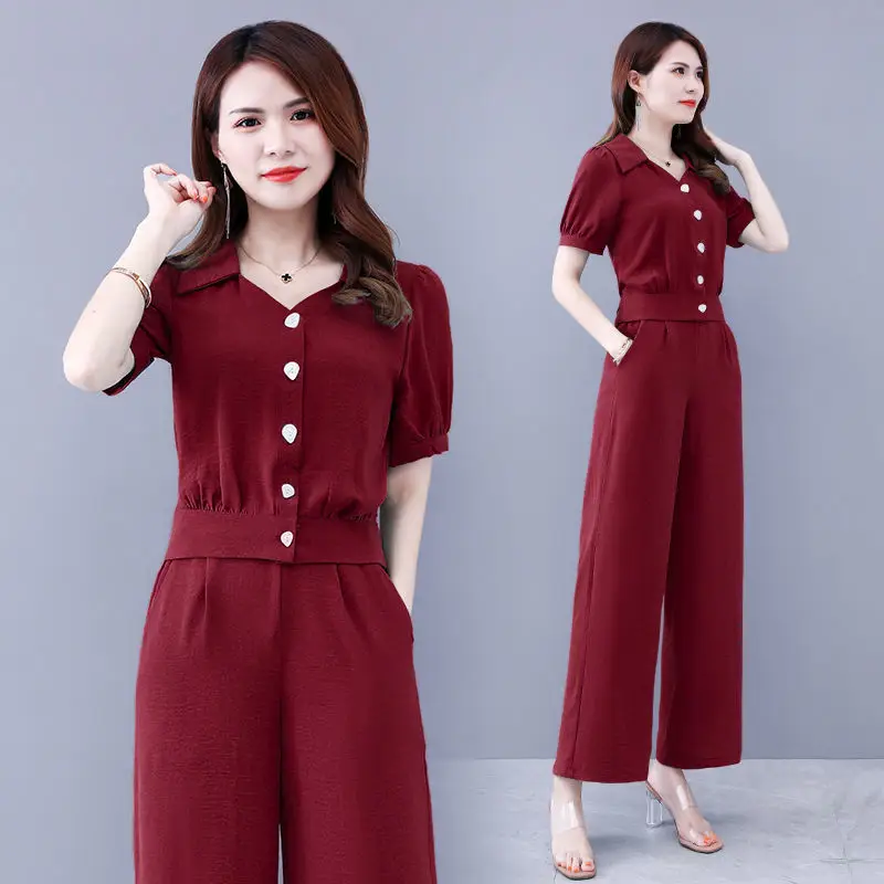 Women's Purple Button Front Two-Piece Set - Image 8