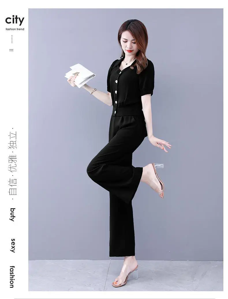 Women's Purple Button Front Two-Piece Set — feature 18