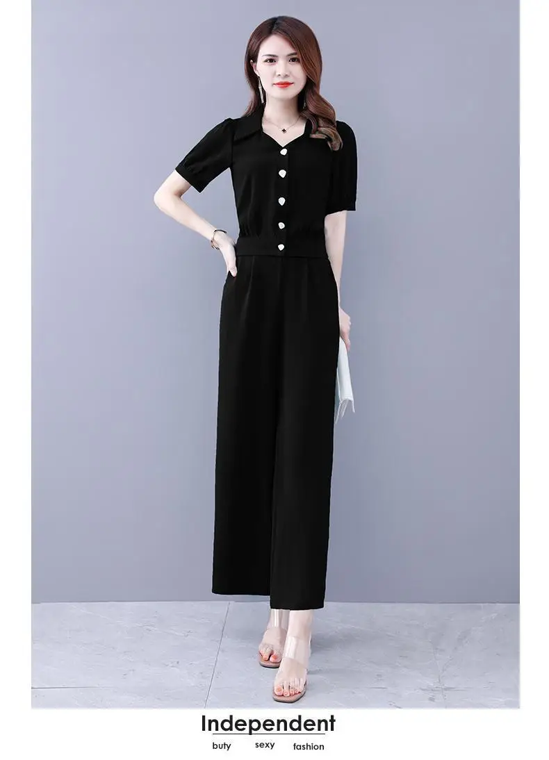 Women's Purple Button Front Two-Piece Set — feature 19