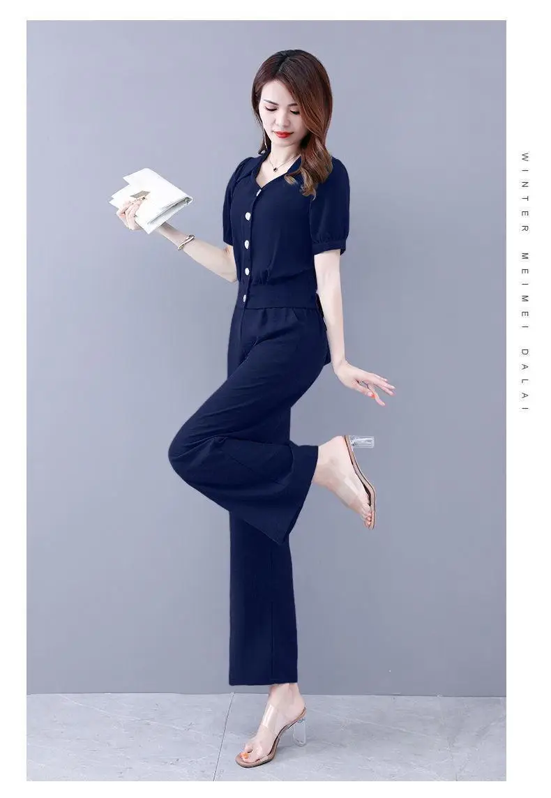 Women's Purple Button Front Two-Piece Set — feature 22