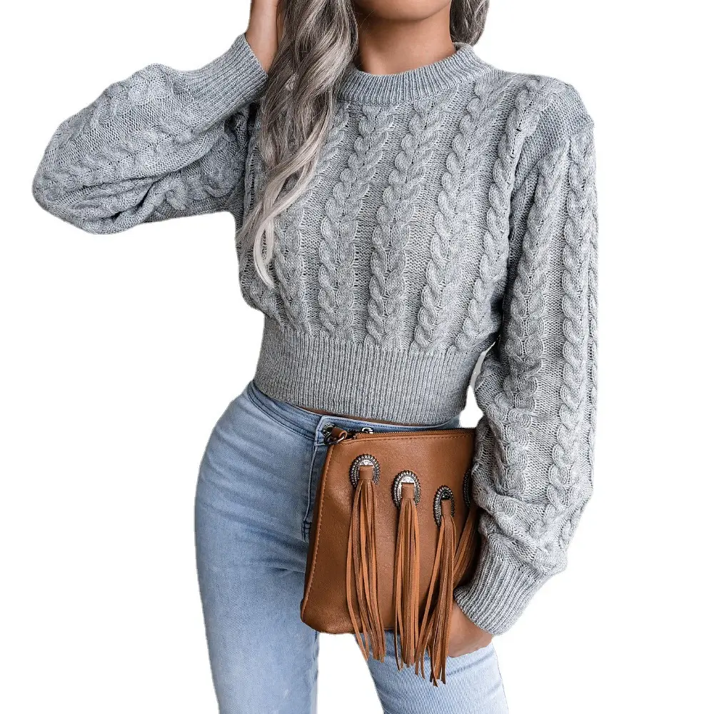 2025 Women's Knitted Navel Sweater Winter Coat - Image 8