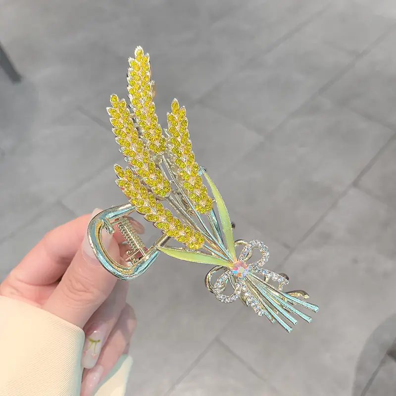 Wheat Hair Clip for Women Large Back of Head Hair Claw Clip - Image 4