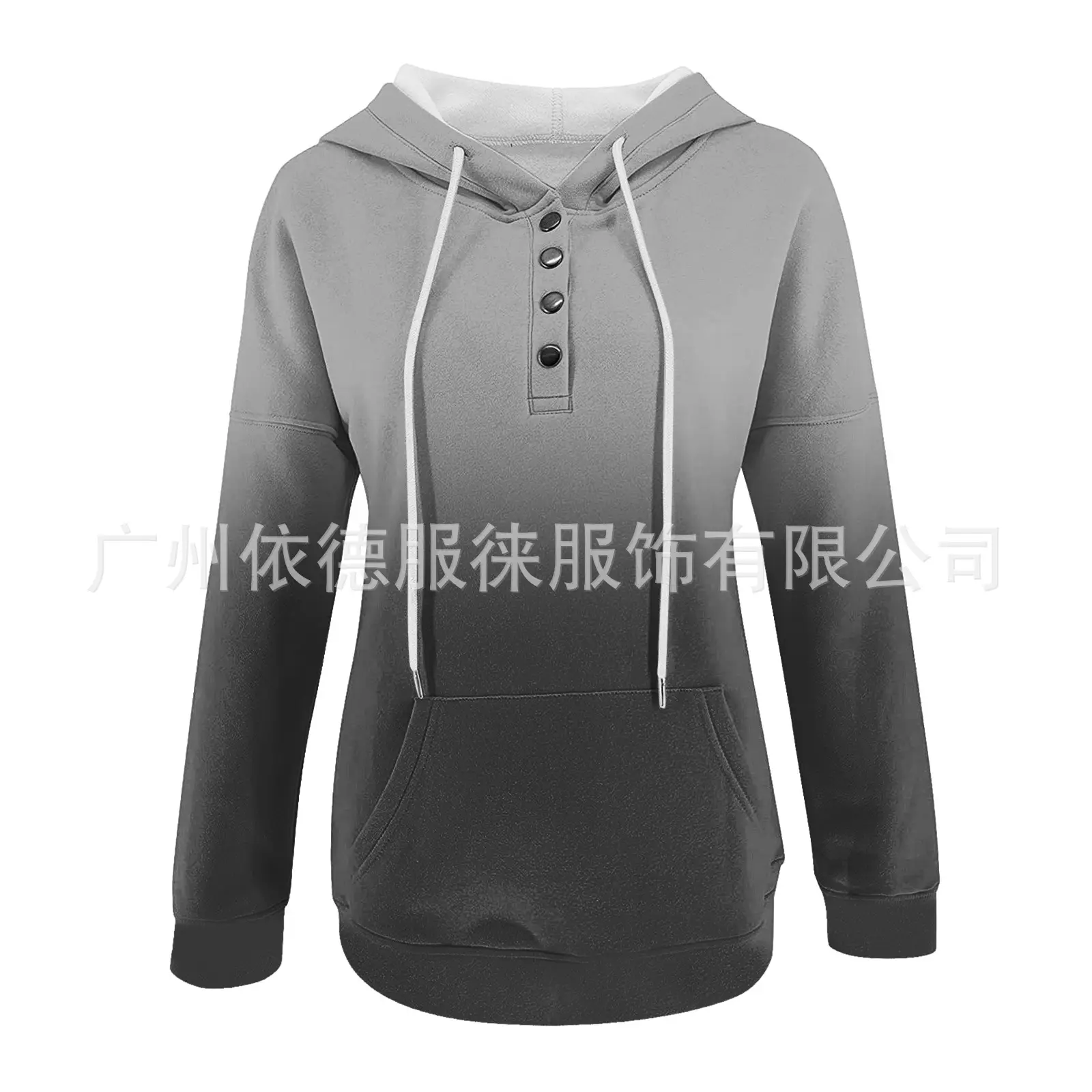 Women's Black Floral Hooded V-Neck Vest with Drawstring Pocket - Image 13