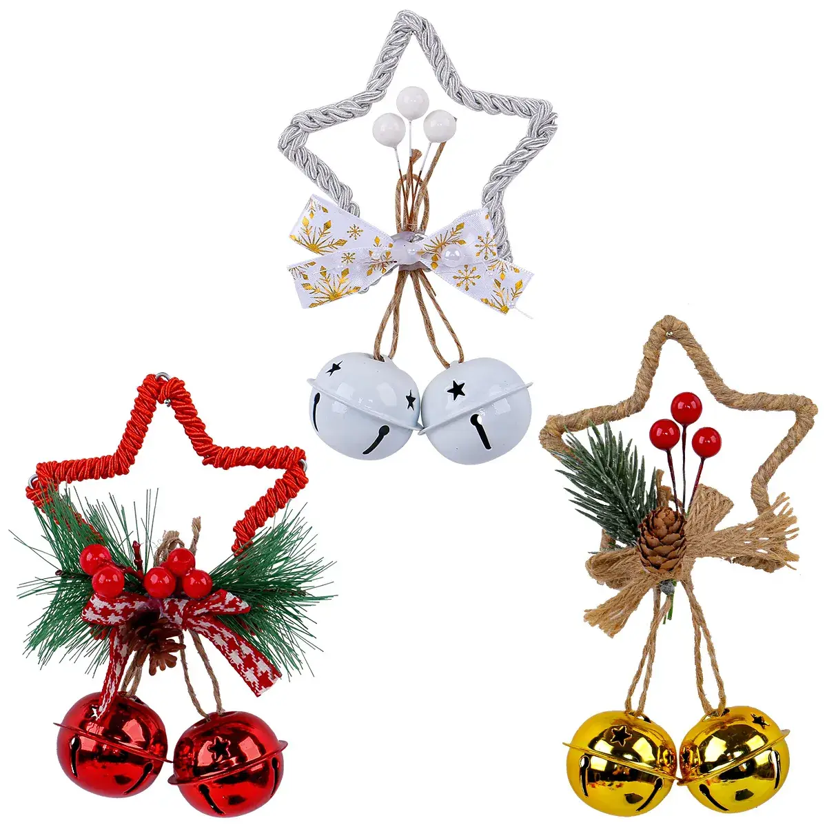 Cangyan Red Star Bell Pendant 33g DIY Christmas Decor - Image 8