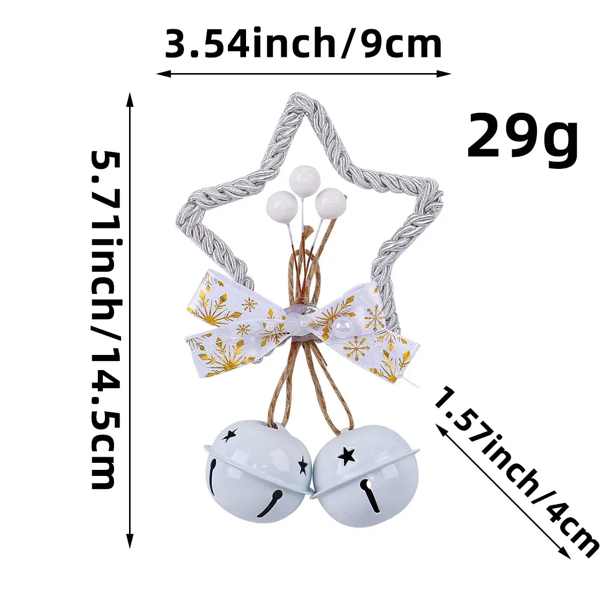 Cangyan Red Star Bell Pendant 33g DIY Christmas Decor - Image 3