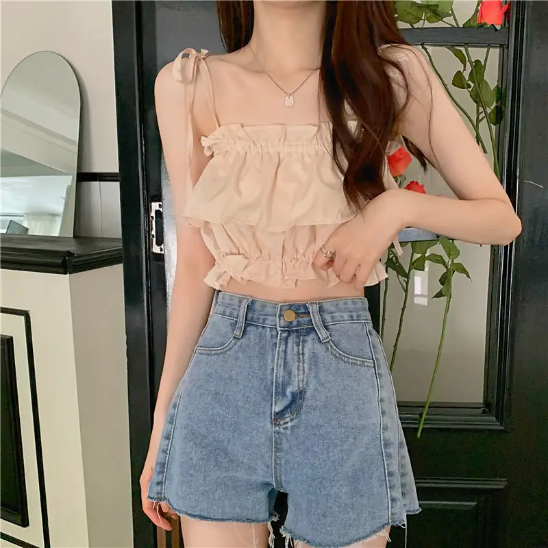 Ruffled Halter Top for Women 2023 Summer Vest - Image 7