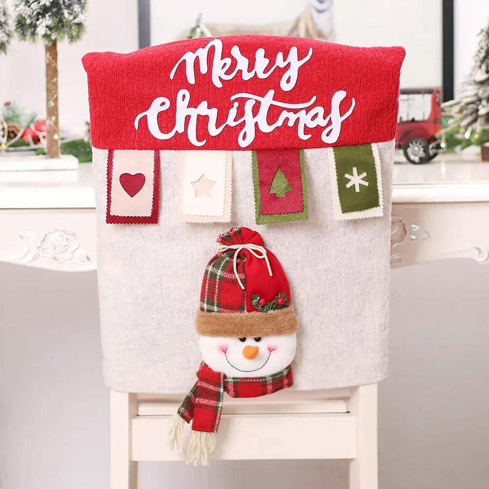 Christmas Chair Covers with Santa Design - Image 2