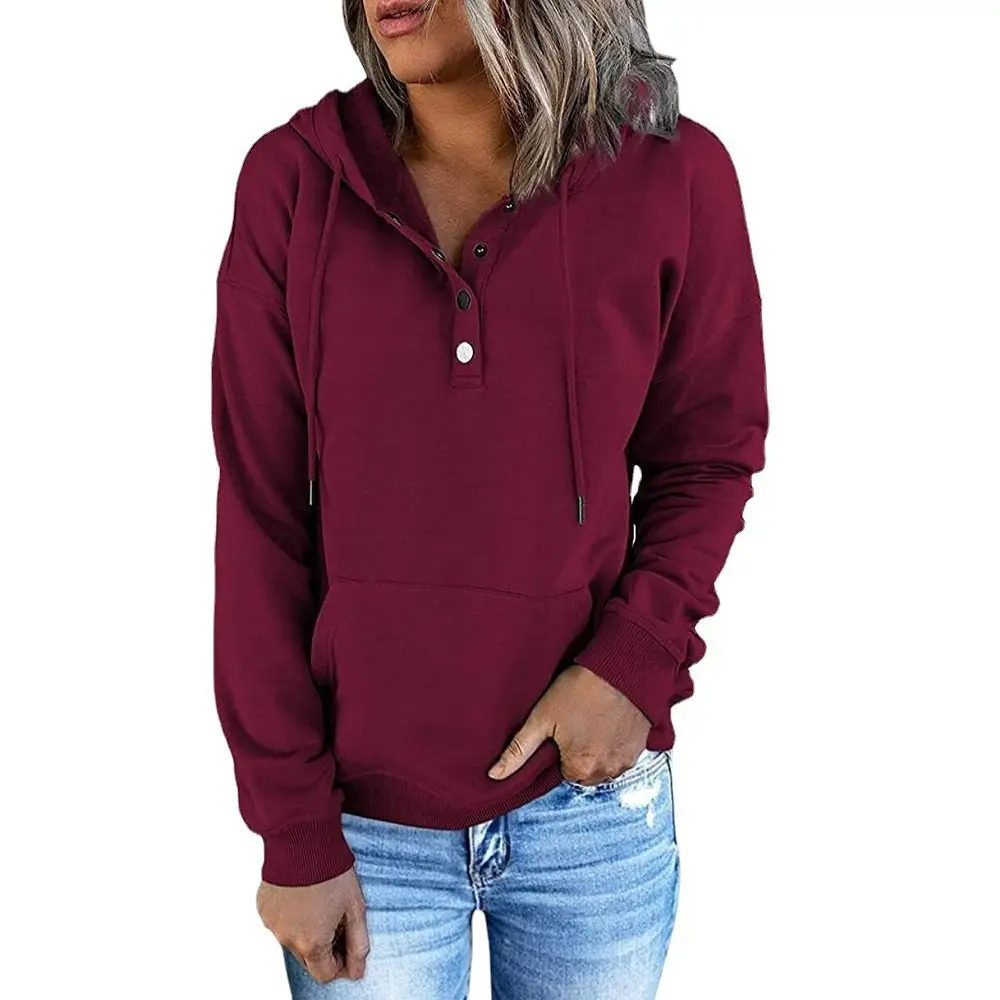 Maroon Long Sleeve Hooded Sweater 2023 - Image 3