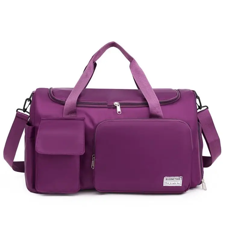 Women's Pink Travel Bag with Luggage Strap & Phone Pocket