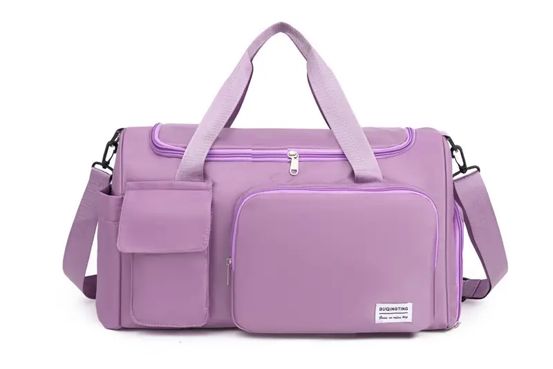Women's Pink Travel Bag with Luggage Strap & Phone Pocket