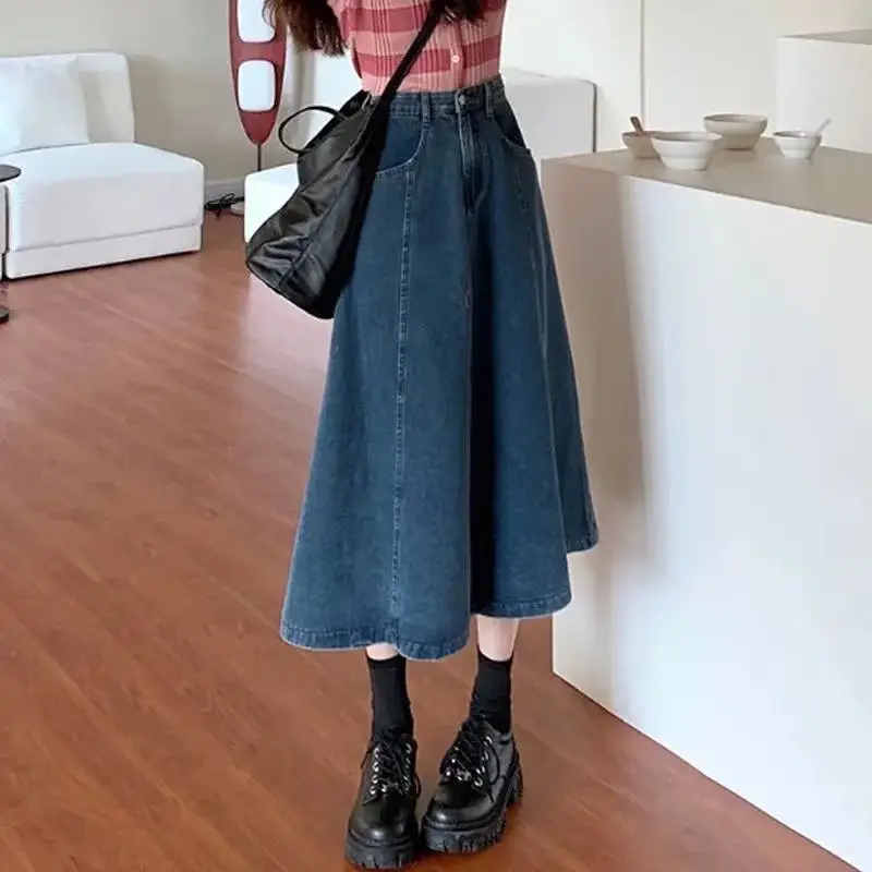 Denim A-Line Skirt Women Spring 2022 - Image 5