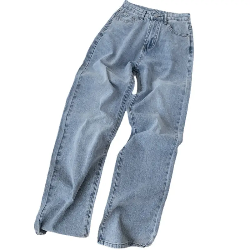 Women Wide Leg Jeans High Waist Light Blue 2025 - Image 8