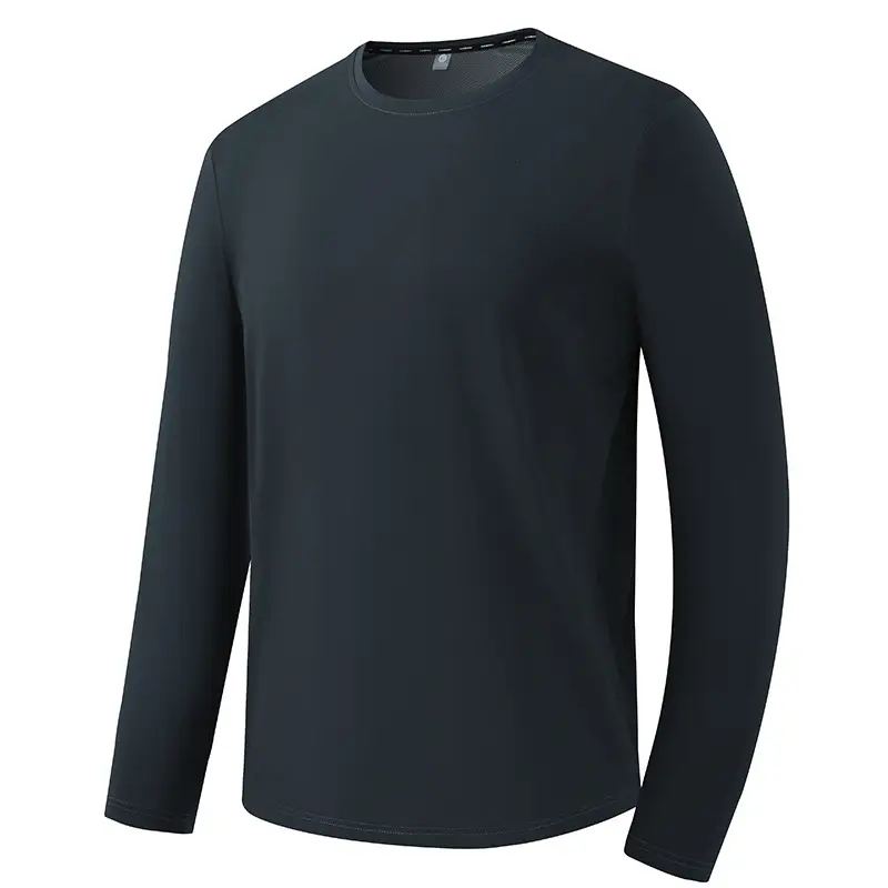 2025 Long Sleeve T-Shirt Silver Ion Coating Loose Men's Top