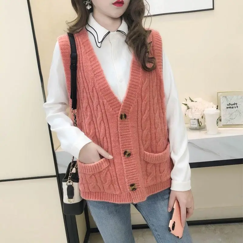 Women's Blue Wool Sleeveless Vest Large Winter Wear