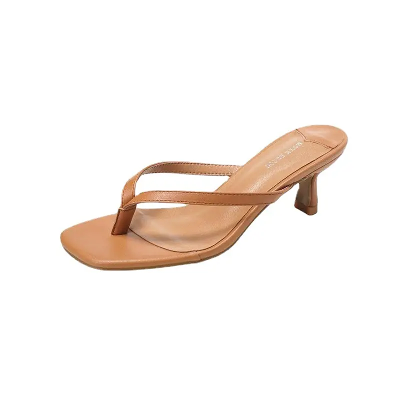 2022 Black Square Toe High Heel Sandals