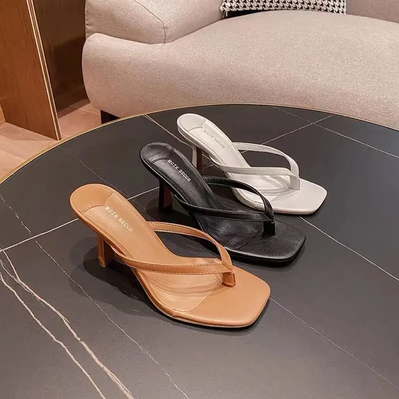 2022 Black Square Toe High Heel Sandals — feature 1