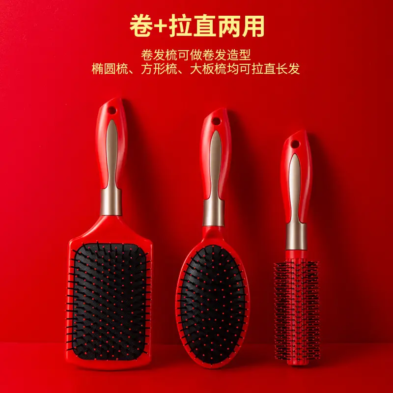 Dark Green Massage Hair Straightener Comb - Image 16