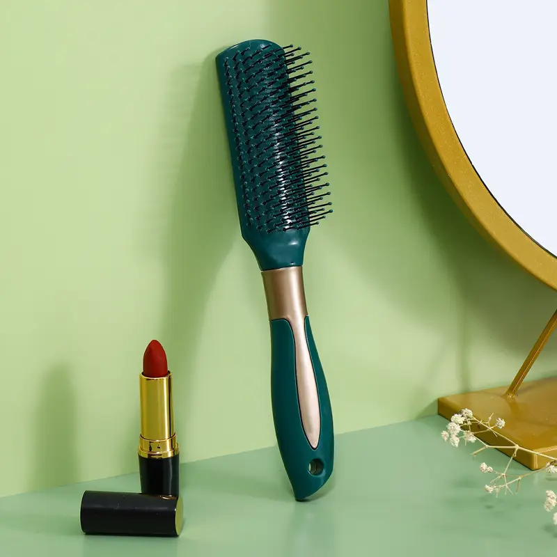 Dark Green Massage Hair Straightener Comb - Image 11