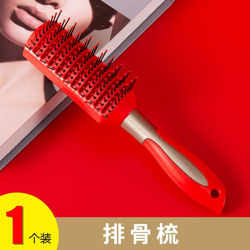 Dark Green Massage Hair Straightener Comb - Image 4