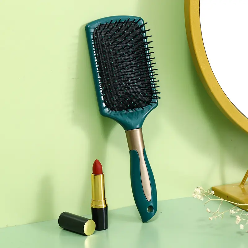 Dark Green Massage Hair Straightener Comb - Image 9