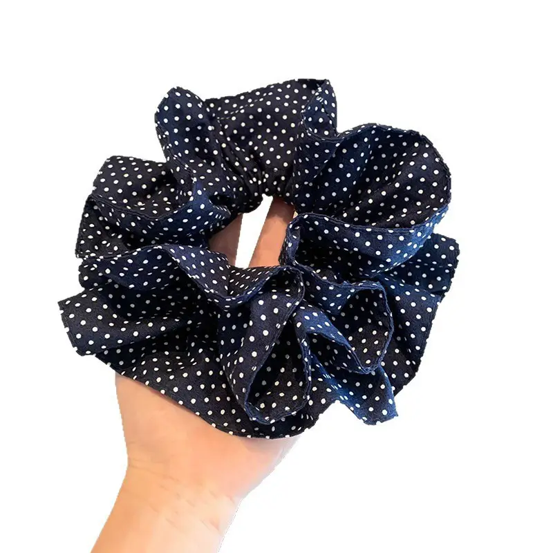 Elegant Ruched Hair Ties for Women Brown Black