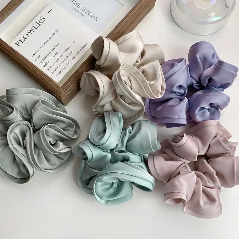Elegant Ruched Hair Ties for Women Brown Black — feature 18