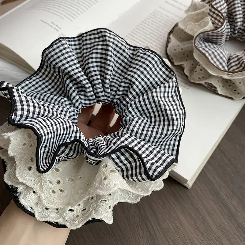 Elegant Ruched Hair Ties for Women Brown Black — feature 23