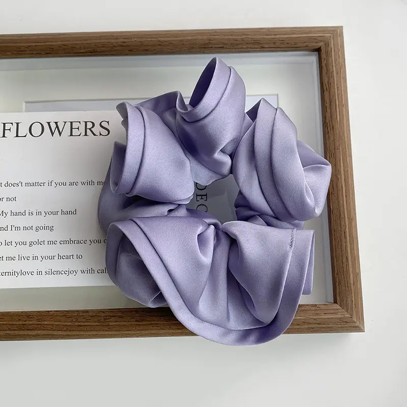 Elegant Ruched Hair Ties for Women Brown Black