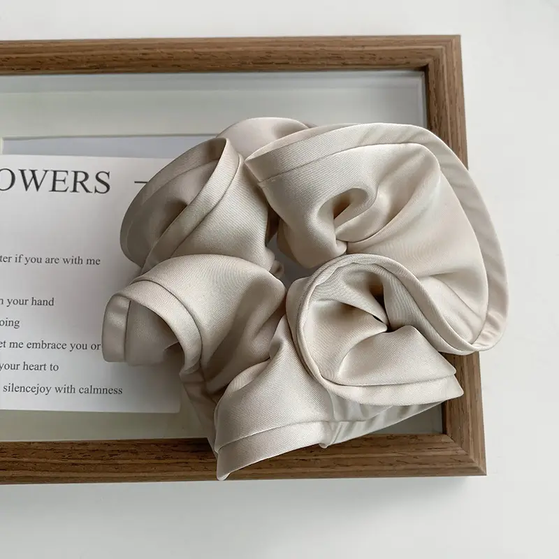 Elegant Ruched Hair Ties for Women Brown Black