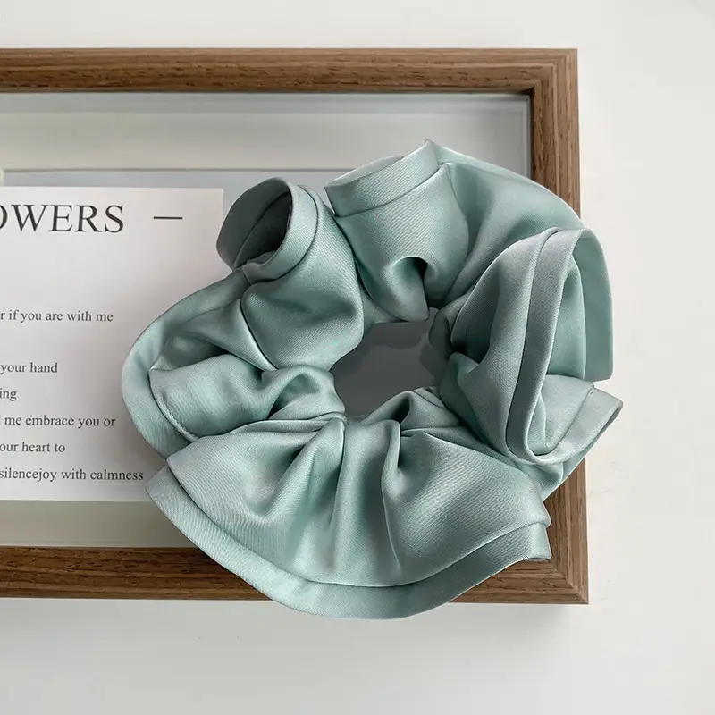 Elegant Ruched Hair Ties for Women Brown Black