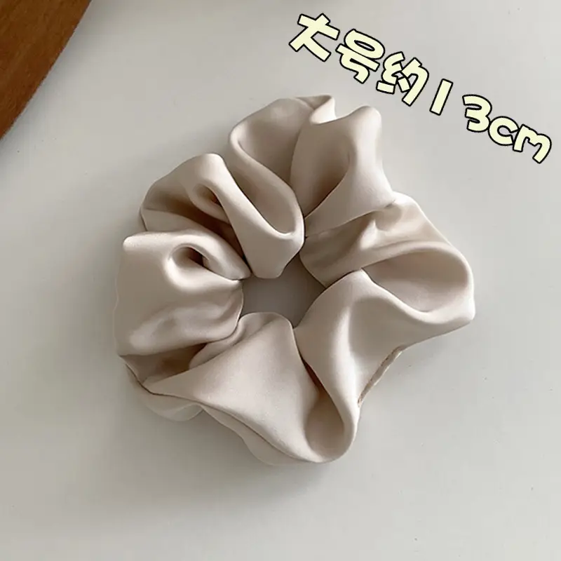Elegant Ruched Hair Ties for Women Brown Black