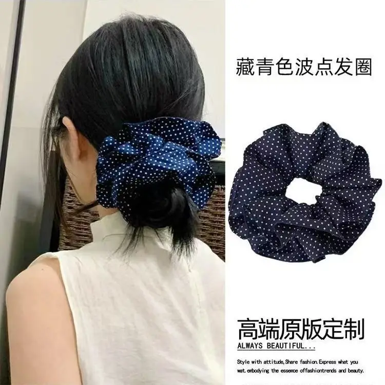 Elegant Ruched Hair Ties for Women Brown Black