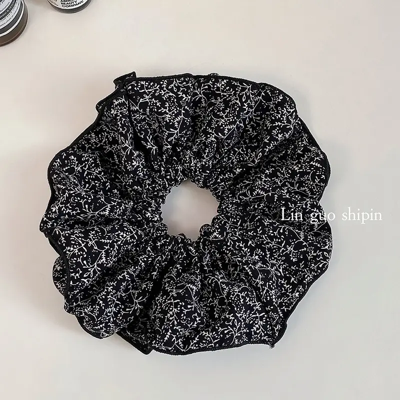 Elegant Ruched Hair Ties for Women Brown Black
