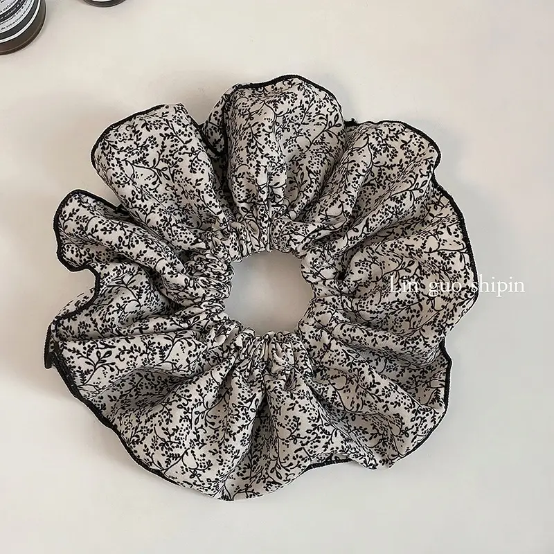 Elegant Ruched Hair Ties for Women Brown Black