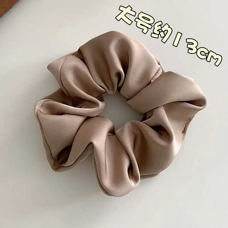 Elegant Ruched Hair Ties for Women Brown Black