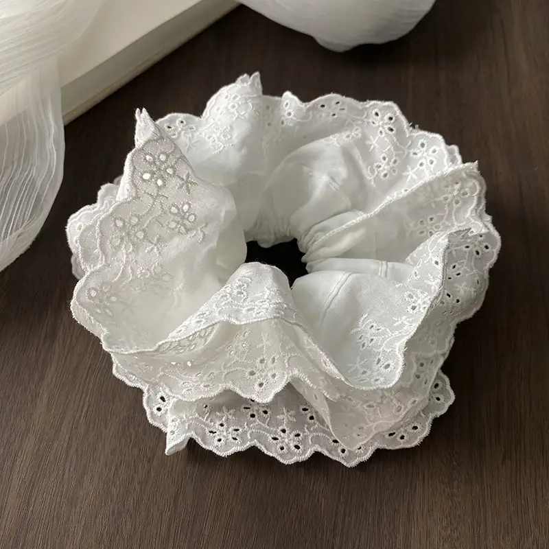 Elegant Ruched Hair Ties for Women Brown Black