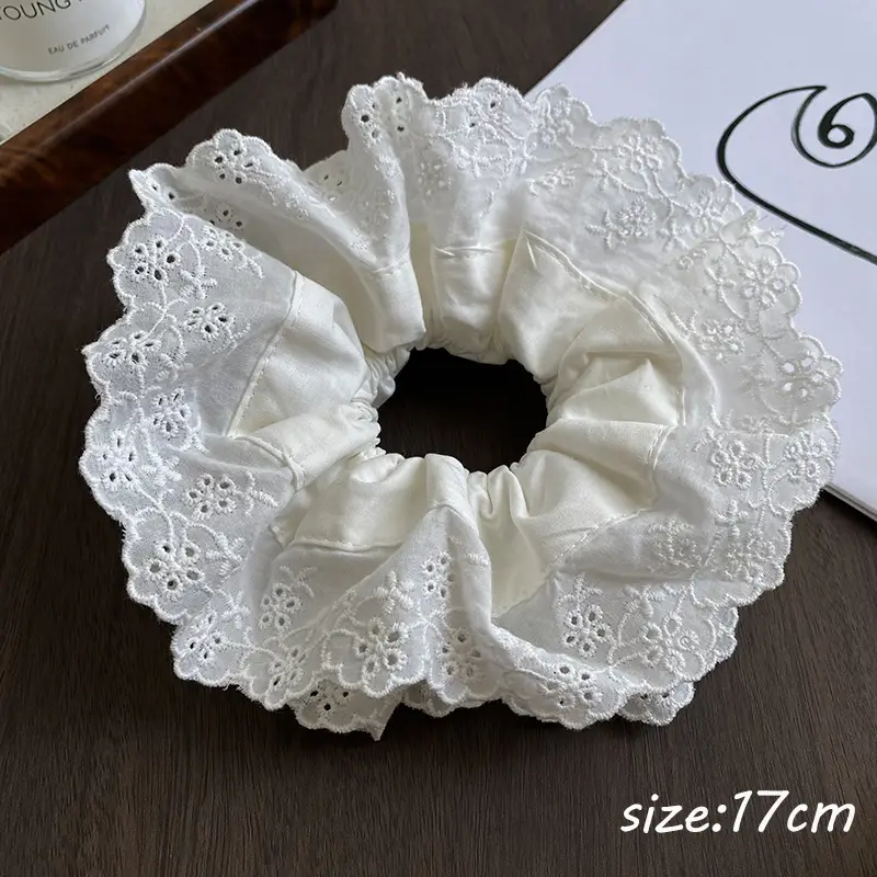 Elegant Ruched Hair Ties for Women Brown Black