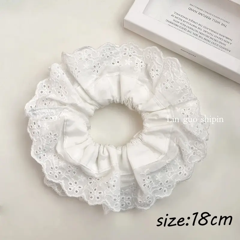 Elegant Ruched Hair Ties for Women Brown Black