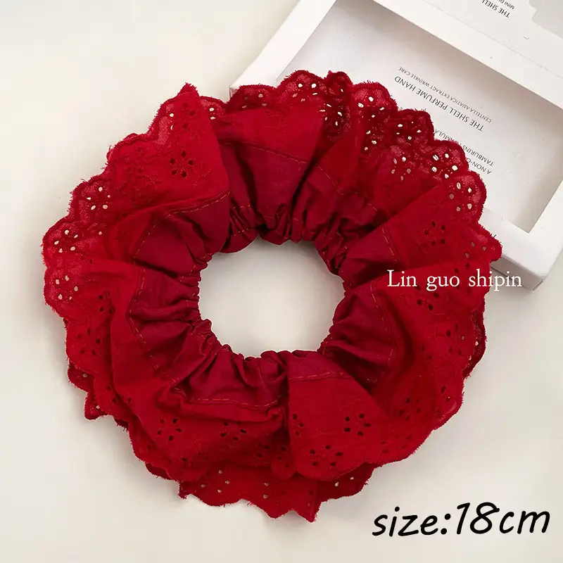 Elegant Ruched Hair Ties for Women Brown Black