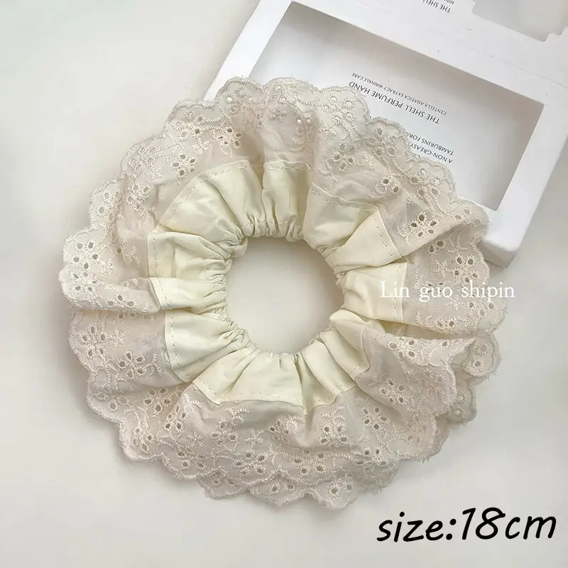 Elegant Ruched Hair Ties for Women Brown Black