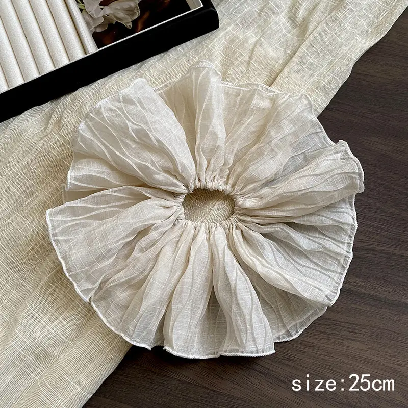 Elegant Ruched Hair Ties for Women Brown Black