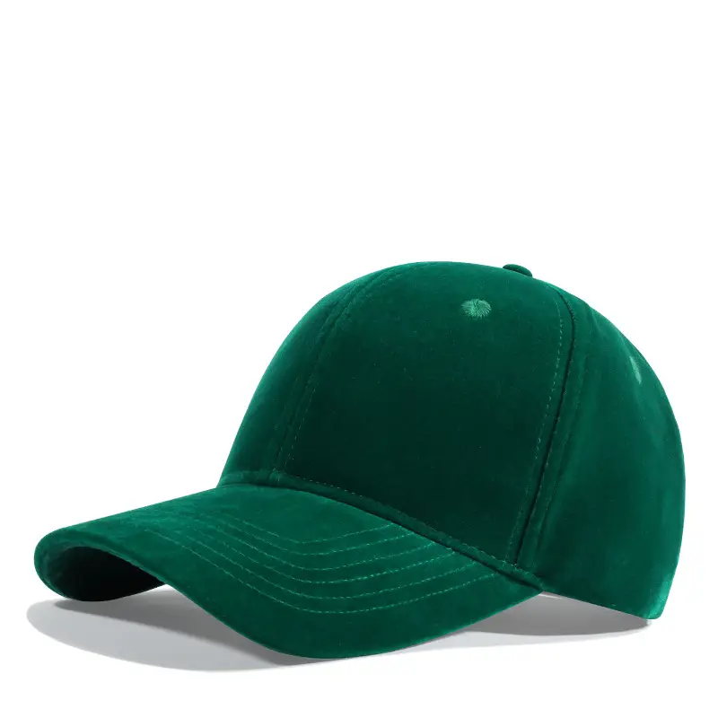 Men Winter Black Velvet Baseball Cap - Image 3