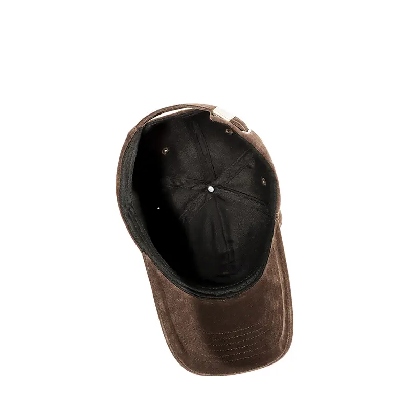 Men Winter Black Velvet Baseball Cap - Image 5