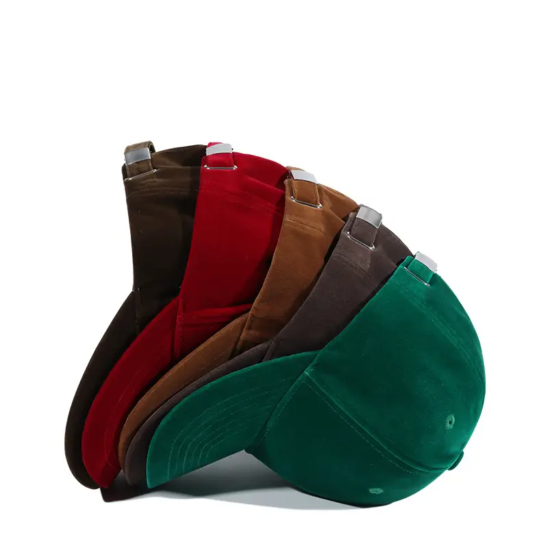 Men Winter Black Velvet Baseball Cap - Image 7