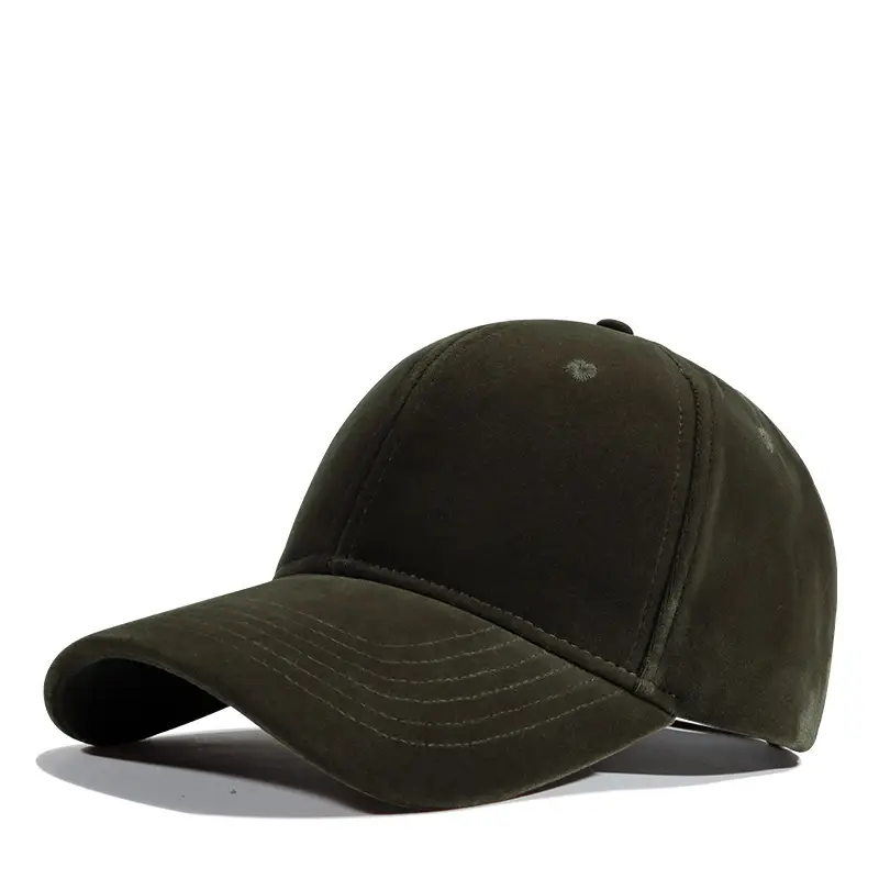 Men Winter Black Velvet Baseball Cap - Image 2