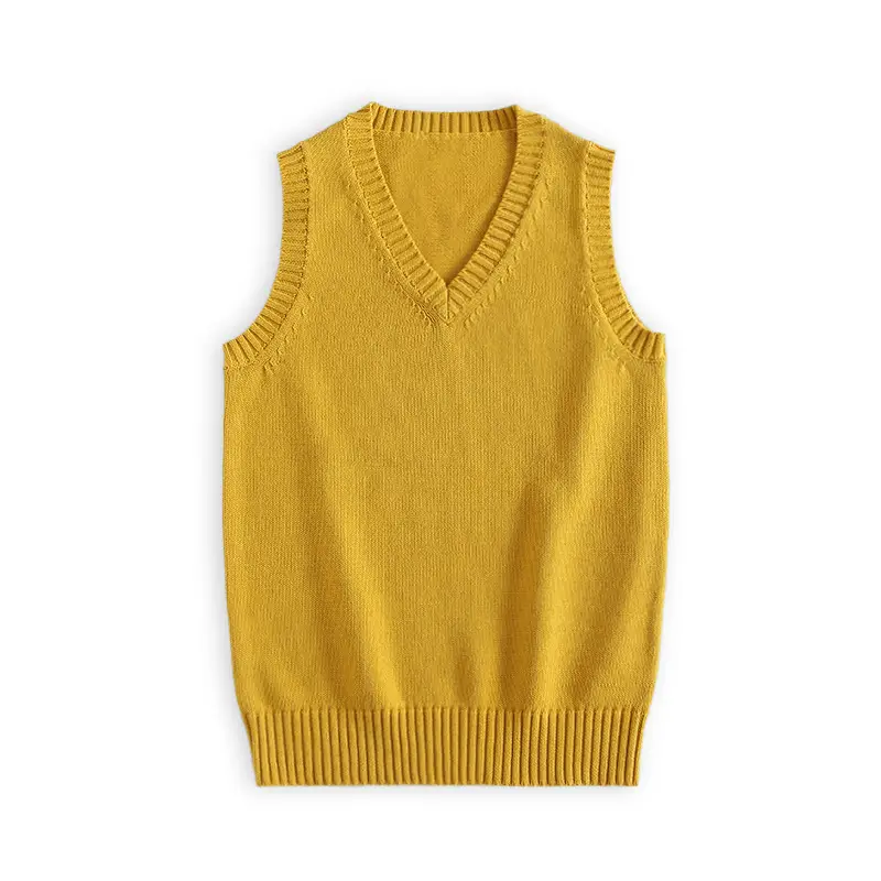 Maroon Knitted Sleeveless V-Neck Vest - Image 20