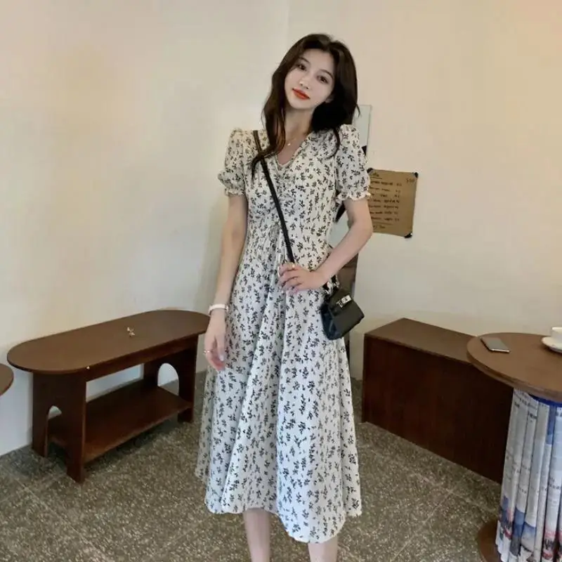 Summer Floral Skirt Dress Petite Medium Length - Image 3