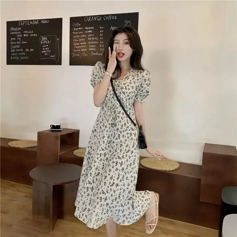 Summer Floral Skirt Dress Petite Medium Length - Image 4