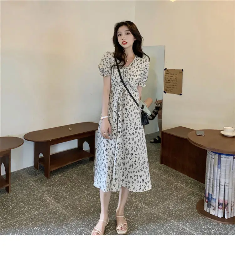 Summer Floral Skirt Dress Petite Medium Length — feature 18